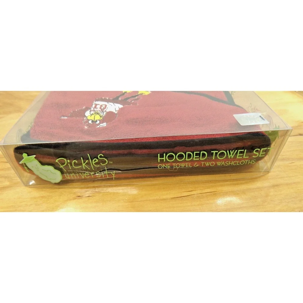 Pickles University of South Carolina Hooded Towel Set & Bib / Burp Cloth Set New